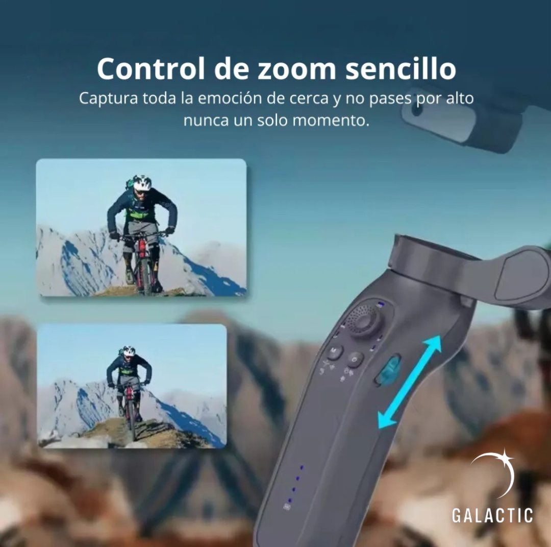 Gimbal con seguimiento facial IA y luz led